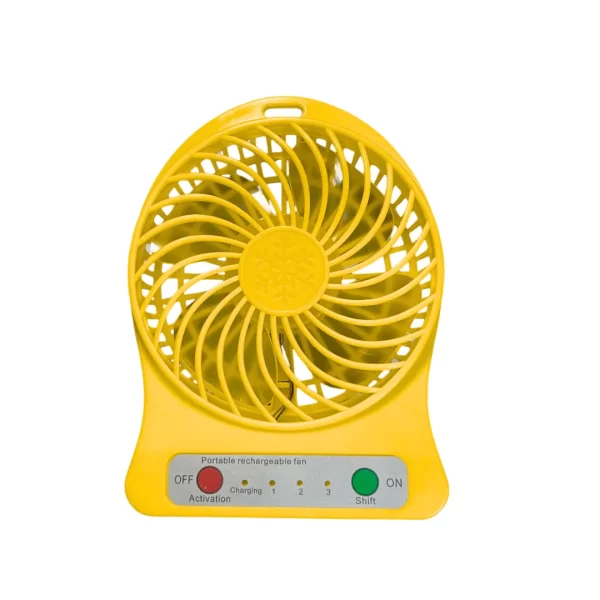 Ventilador amarillo recargable