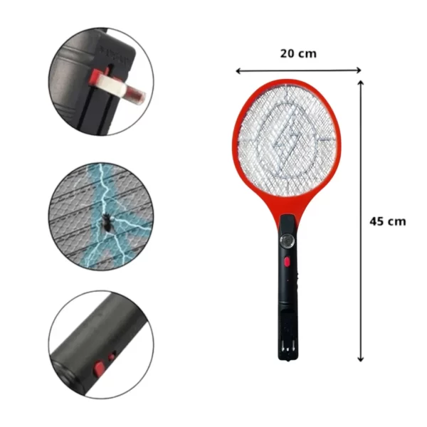 Matamosquito eléctrico con linterna - Imagen 2