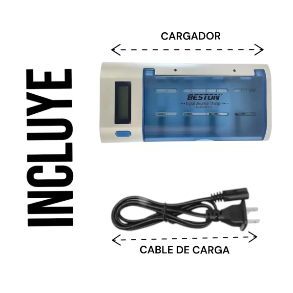 Cargador Universal de Baterías Beston Aaaaa9vdc - Imagen 3