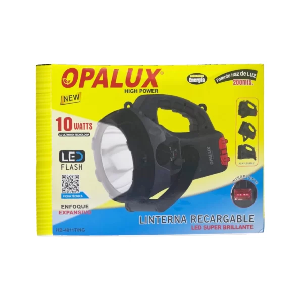 Linterna Recargable Potente 10w 200 Mts Opalux - Imagen 6